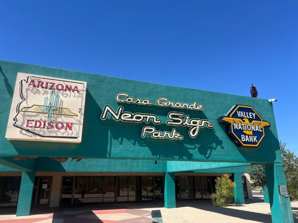 sign company Casa Grande Neon Sign Park in downtown Casa Grande
